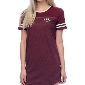 Vans North 45 Burgundy T-shirt Dress XS